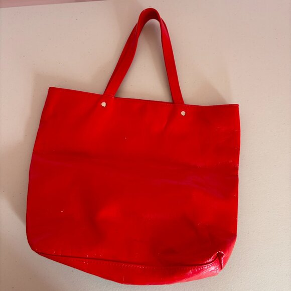 Mickey Mouse Disney Red Bedazzled Red Patent Leather Tote Bag - Picture 2 of 12